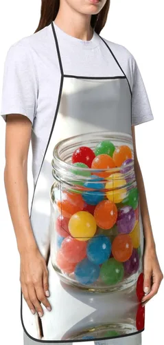 Miniatura 4 de Colorful Stars Delantal con bolsillos, delantales resistentes a las gotas de agua para mujeres y hombres, delantal ideal para uso doméstico
