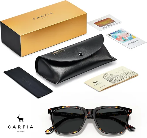 Miniatura 6 de Carfia Chic - Lentes de sol polarizados para mujer, protección UV400, marco de acetato pulido a mano
