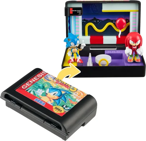 Miniatura 7 de Console Heroes Sonic the Hedgehog 2 - Juego de diorama coleccionable - Mini figuras de Sonic & Tails con escena Emerald Hill Zone - Cartucho retro