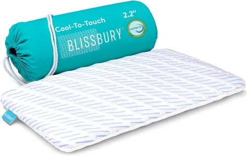 Miniatura 13 de BLISSBURY Almohada para dormir boca abajo - Almohada delgada de espuma viscoelástica para quienes duermen boca abajo Almohada ultra delgada