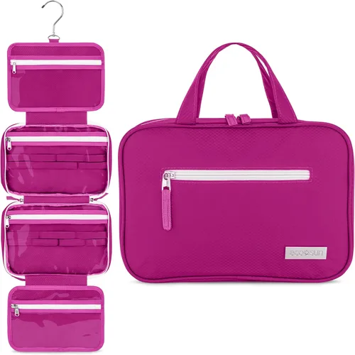 Miniatura 12 de Eco Sun - Neceser de viaje colgante — Diseñado en Hawái — Organizador de viaje resistente al agua para accesorios de baño, Colgar