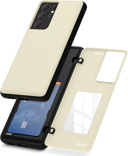 Miniatura 19 de GOOSPERY Funda tipo cartera para Samsung Galaxy S22 Ultra, [tarjetero] parachoques magnético de puerta con cierre automático, cubierta protectora