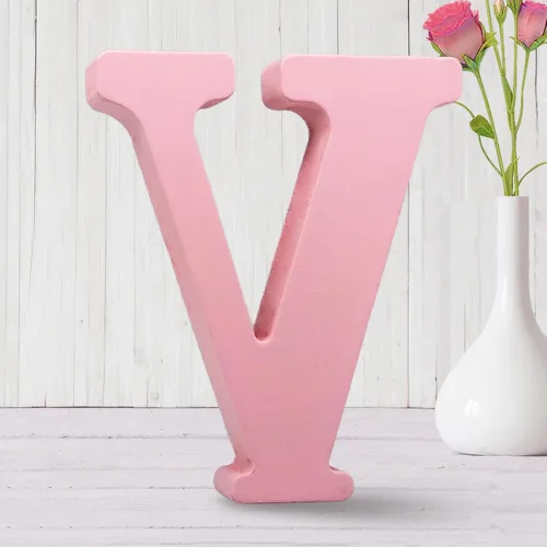 Miniatura 22 de AOCEAN Letras de madera rosa de 6 pulgadas sin terminar Letras de madera para pared MAGA Letras de madera decorativas de pie Tablero de letras
