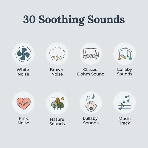 Miniatura 3 de Yogasleep Máquina de sonido de ruido blanco dúo y luz nocturna, 30 sonidos naturales, altavoz inalámbrico Bluetooth para viajes, privacidad