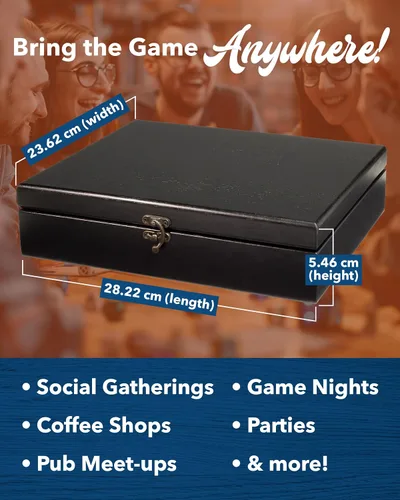 Miniatura 6 de WE Games Juego de mesa de 12 números Shut The Box - Caja de madera teñida negra con tapa