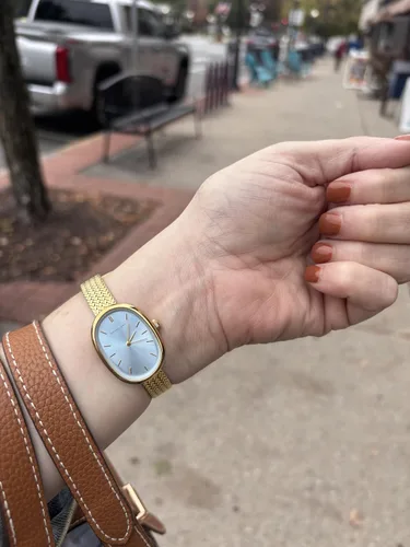 Miniatura 4 de Wristology Reloj ovalado para mujer, estilo vintage, banda intercambiable, ajustable, fácil de leer, analógico