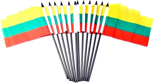 Miniatura 26 de Paquete de 12 banderas de escritorio de oficina en miniatura de poliéster internacional de 4 x 6 pulgadas, 1 docena de banderas pequeñas de 4 x 6