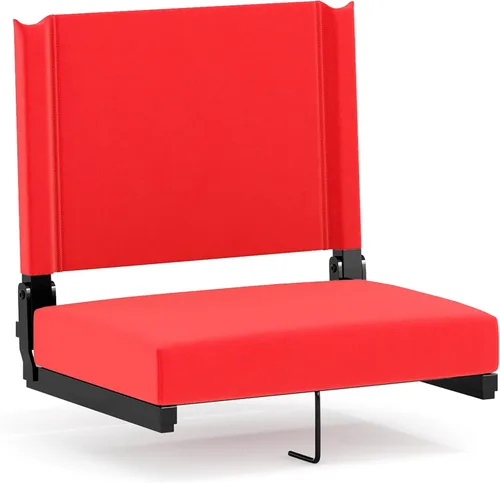 Miniatura 21 de Flash Furniture - asiento cómodo para usar en gradas de Flash - soporta 500 libras Silla de estadio ligera con asa y asiento ultra acolchado
