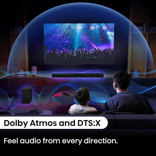 Miniatura 5 de Hisense AX3100Q Barra de Sonido de 3.1 Canales con Subwoofer Inalámbrico, Dolby Atmos, DTS:X, Bluetooth 5.3, Compatible con Roku TV