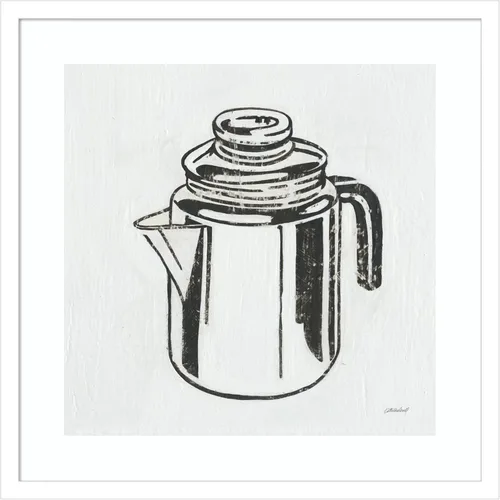 Miniatura 13 de Amanti Art Lienzo decorativo para pared enmarcado de 24 x 24 pulgadas, cafetera retro (cocina) por Kathrine Lovell, arte de pared de cocina