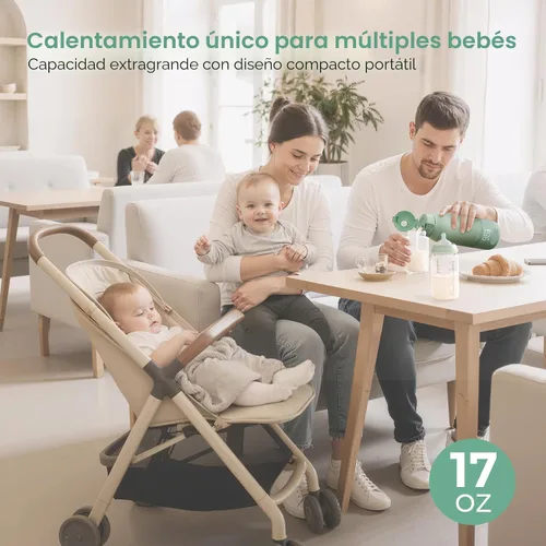 Miniatura 5 de Momcozy Calentador de Leche Portátil para Viajes – Modos de Calentamiento Dual para Leche Materna y Agua, Calentador de Biberones Portátil