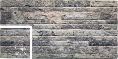 Dundee Deco Paneles de pared 3D de ladrillo sintético, revestimiento de pared gris claro con aspecto de piedra, espuma de poliestireno, muestra,