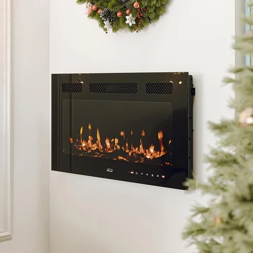 Miniatura 5 de Clihome Chimenea eléctrica de 30 pulgadas, para chimenea eléctrica, calentador de chimenea eléctrica, decoración de chimenea, calentador de chimenea
