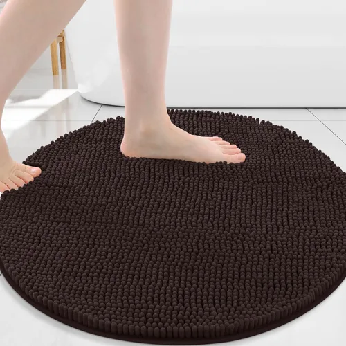 Miniatura 15 de Arotive Alfombras de baño de felpilla extrasuaves y absorbentes, de 24 x 16 pulgadas, lavables a máquina, parte trasera de goma antideslizante