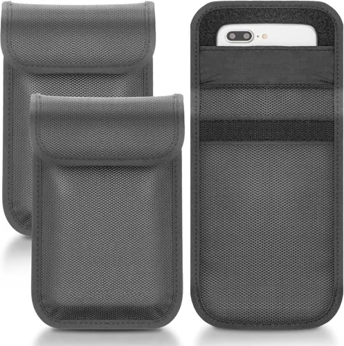 Miniatura 7 de Xuhal Faraday Bag - Funda de seguridad para smartphone, resistente a la intemperie, dispositivo de bloqueo de señal de nailon de 7.1 x 4.6 pulgadas