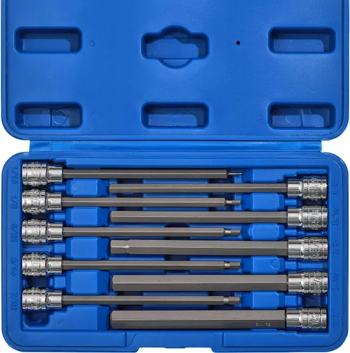 Miniatura 8 de Mayouko Juego de 12 Dados de Puntas Torx Extra Largos de 3/8" Drive, T10-T60, 5.9" de Longitud, CR-V, Acero S2, Juego de Dados de Puntas de Estrella