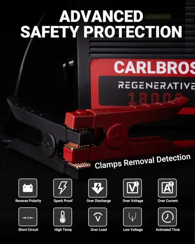 Miniatura 4 de CB40 Arrancador de alta resistencia, recarga rápida 40S, batería de 18000A 12/24 voltios para motores de gas y diésel de hasta 32 L, caja
