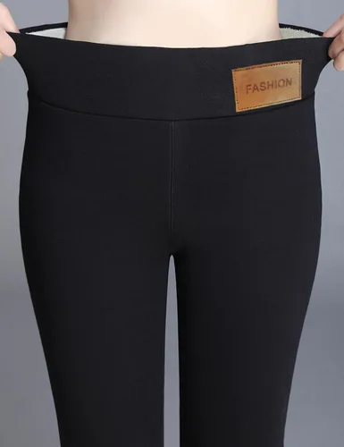 Miniatura 6 de Yeokou - Pantalones deportivos abrigados de invierno para mujer, con forro de sherpa