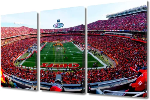 Miniatura 21 de 3 piezas de arte de pared deportivo del equipo de fútbol de los Vikings de Estados Unidos, pinturas de estadios deportivos Minnesota, Estados