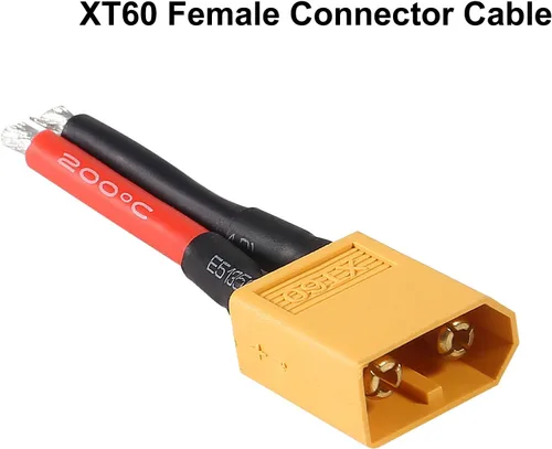 Miniatura 6 de 6 Pairs XT60 Connector 14AWG Silicon Wire Female and Male Extention Cable XT60 Plug Connector Compatible with RC Cars Boat Drone Lithium Battery