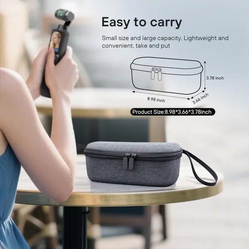 Miniatura 7 de STARTRC PHOTO Estuche de transporte de doble capa para DJI Osmo Pocket 3/para Xtra Muse, bolsa de almacenamiento dura portátil ligera con correa