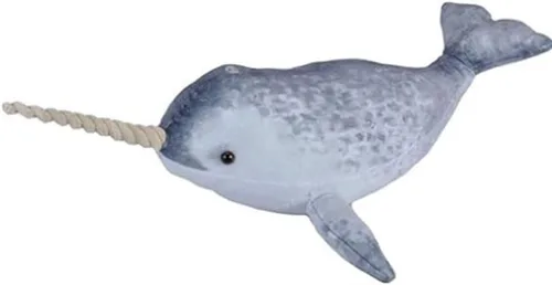 Wild Republic Peluche Narwhal, animal de peluche, regalo para niños, océano vivo, 25 pulgadas