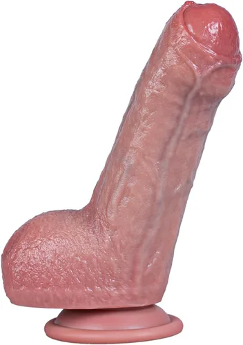 Miniatura 16 de Consoladores suaves realistas de 5.91 pulgadas para principiantes, consolador de silicona gruesa realista hecho a mano, pene suave con ventosa