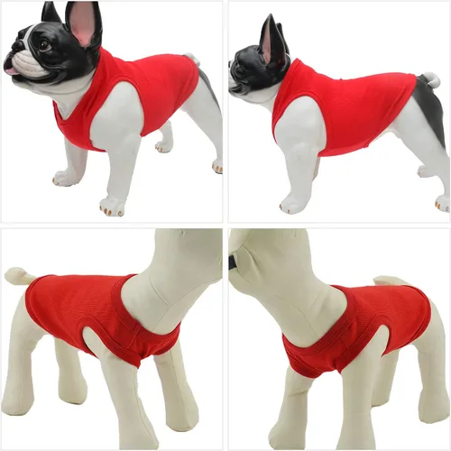 Miniatura 5 de Lovelonglong Ropa para mascotas de verano 2019, ropa para perro, camisetas en blanco, camisetas acanaladas, chalecos de hilo superior para perros