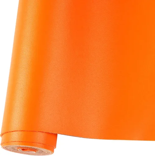 Miniatura 8 de Rollo de hojas de cuero sintético liso de color sólido 12"X53" (30cmX135cm), muy adecuadas para hacer manualidades, aretes de cuero, lazos, costura