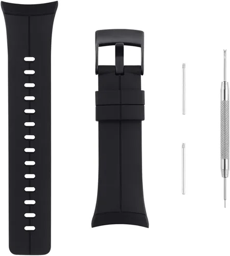 Correa de reloj compatible con Suunto Spartan Ultra HR, correa clásica de repuesto de goma suave para reloj inteligente Suunto Spartan Ultra HR Negro