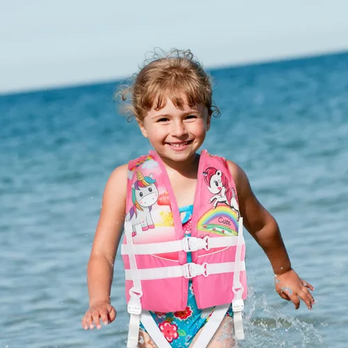 Miniatura 7 de Chaleco de natación para niños pequeños, flotador de piscina para niños, flotador de natación para niños de 20 a 70 libras, chaleco flotante