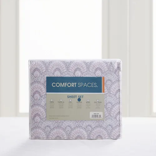 Miniatura 50 de Comfort Spaces Sábanas 100% algodón tamaño King, transpirables, naturalmente frescas, sábanas de algodón suave con bolsillo elástico de 14 pulgadas