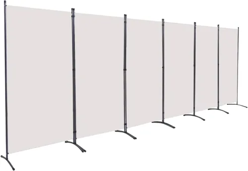 Miniatura 16 de Divisor de habitación de 6 pies, separador de habitación con ruedas con bloqueo, (base de metal gruesa), separadores de habitación, pantallas