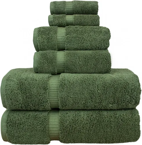 Miniatura 51 de Colección de calidad de hotel y spa, altamente absorbente y de secado rápido, 100% algodón turco, 750+ GSM, toallas ecológicas, toallas con borde