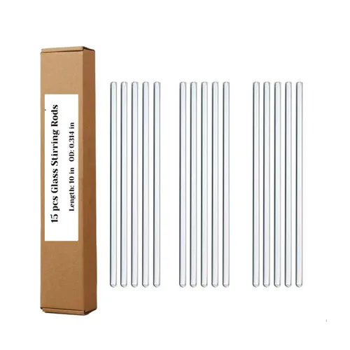 Miniatura 14 de Paquete de 15 varillas mezcladoras de vidrio: Diámetro 0.196 pulgadas, longitud 8 pulgadas, varillas de vidrio para agitar de vidrio borosilicato