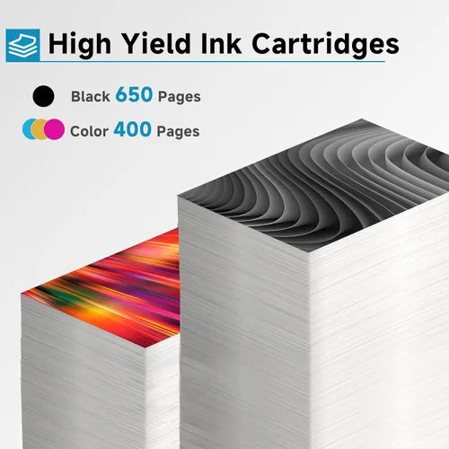 Miniatura 3 de Skyink 65XL Cartucho de tinta de reemplazo para HP Ink 65 XL (Paquete combo negro y color) para impresoras HP65 5055 5000 5052 5010 5070 5014 3755