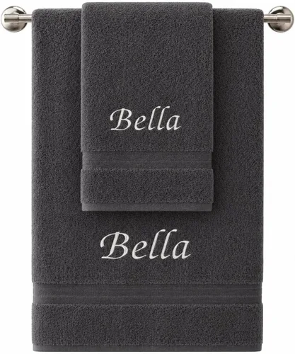 Miniatura 11 de Liberty21 Juego de toallas de baño y manos personalizadas con monogramas. Toallas bordadas personalizadas. El juego incluye 1 toalla de baño y 1