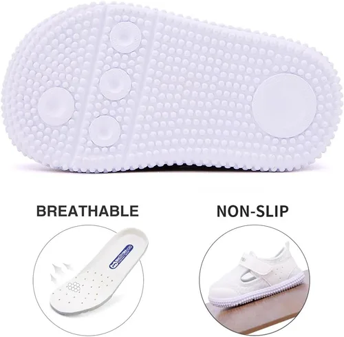 Miniatura 28 de BMCiTYBM Zapatos de bebé para niños pequeños, zapatillas de malla transpirable antideslizantes