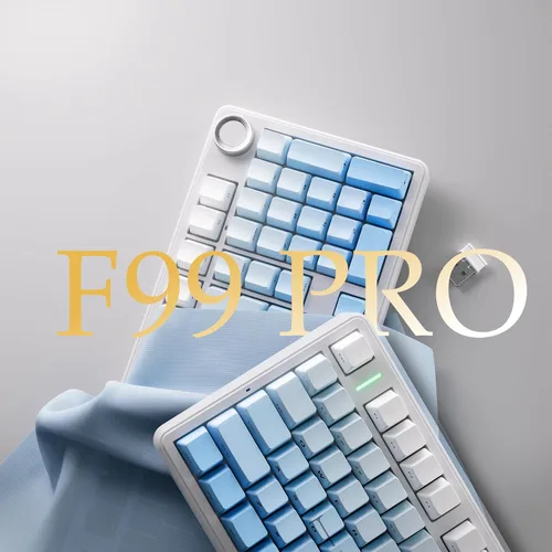 Miniatura 5 de x Aula F99 Pro Teclado mecánico para juegos 99% – Bluetooth inalámbrico, RF 2.4Ghz, teclado con cable USB-C con retroiluminación RGB, interruptores