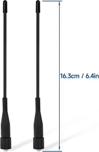 Miniatura 5 de Eightwood Antena de radio bidireccional de 6 pulgadas, VHF/UHF de doble banda SMA hembra flexible de mano antena de radio de mano 2