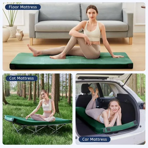 Miniatura 3 de HomeMate CertiPUR-US Memory Foam Camping Mattress Pad Portable Roll Up Mattress for Adults Sleeping Mat Cot Mattress Pad