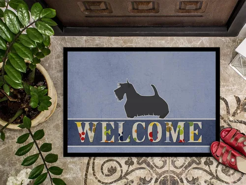 Miniatura 3 de Caroline's Treasures BB5573MAT - Tapete de bienvenida Scottish Terrier de 18 x 27 pulgadas, tapete para puerta delantera, para interiores y Scottish