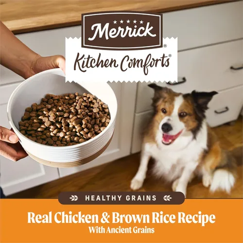 Miniatura 4 de Merrick Healthy Grains - Alimento seco prémium para perros adultos, croquetas saludables y naturales con pollo y arroz integral, bolsa de 12.0 libras
