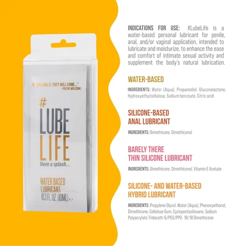 Miniatura 2 de LubeLife Adventurer's Surtido Pack, lubricantes personales, silicona e híbrido a base de agua, Barely There Thin, lubricante anal para hombres