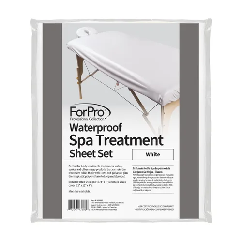 Miniatura 2 de ForPro Professional Collection Funda impermeable para mesa de masaje, juego de sábanas protectoras para mesas de masaje, lavable a máquina, incluye