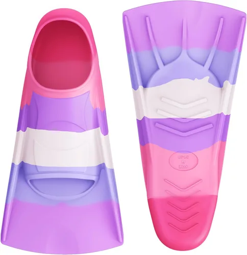 Miniatura 28 de Gintenco Aletas de Natación, Aletas de Natación para Niños para Natación de Vueltas, Aletas de Tamaño de Viaje con Bolsa de Malla, Aletas