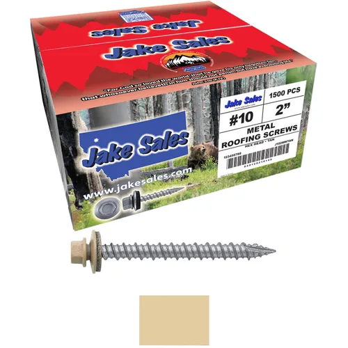 Miniatura 33 de Brite - Tornillos para techos de metal blanco (10 x 2 unidades), cabezal de arandela hexagonal, arranque automático/roscado, arandela EPDM, 3 x 250