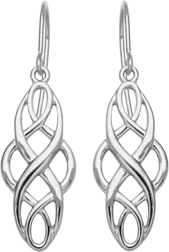 Miniatura 10 de Amazon Essentials Aretes colgantes de plata de ley con nudo celta oxidado (anteriormente colección Amazon)