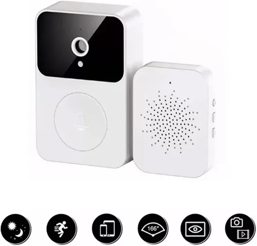 Miniatura 8 de Pissente X9 Smart Wireless Video Doorbell Cámara HD Visión Nocturna Cambio de Voz Almacenamiento 38 Música Batería Recargable con Videollamada
