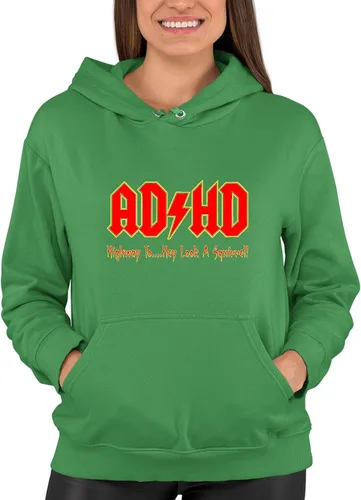 Miniatura 64 de Go All Out Sudadera con capucha para hombre y mujer con texto en inglés "Highway To Hey Look A Squirrel